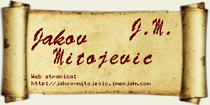 Jakov Mitojević vizit kartica